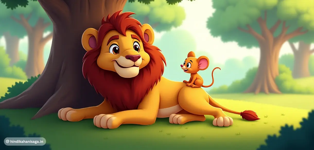 Lion And The Mouse Story In Hindi