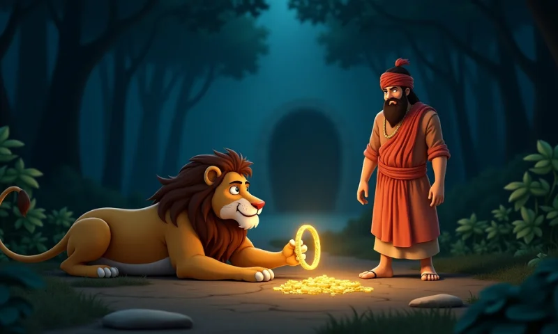 sher aur lalchi brahman ki kahani