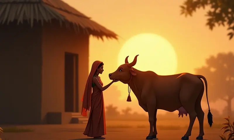 जादुई गाय और गरीब औरत की कहानी